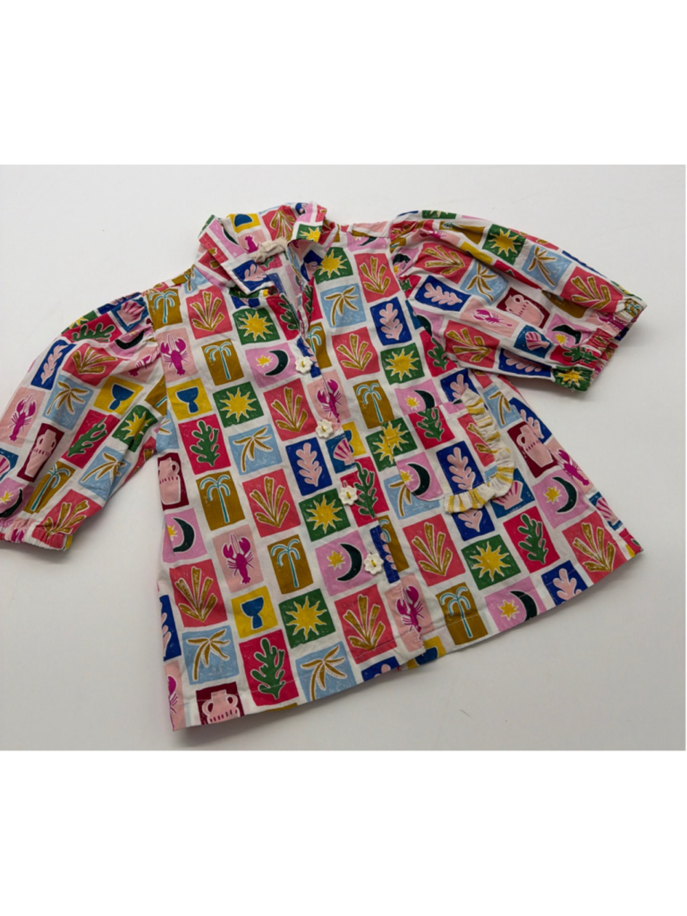 Finding Foxtale Button Down Shirt Size 3T Postcard Print